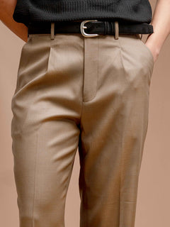 TrousersWithBeltLoopCoffeeWideFit4 - Zeve