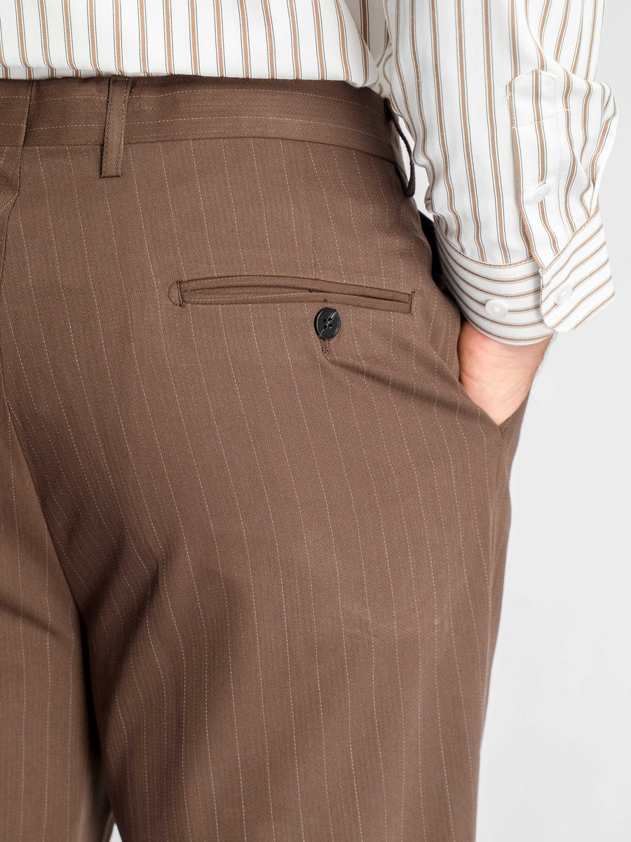 TrousersWithBeltLoopDarkBrownPinstripes_SlimStraight_5 - Zeve
