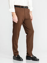TrousersWithBeltLoopDarkBrown_SlimStraight_4 - Zeve