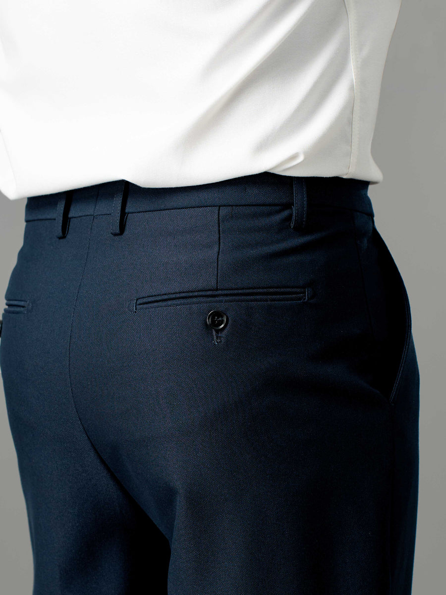 Trousers With Belt Loop - Deep Navy (Regular Fit)