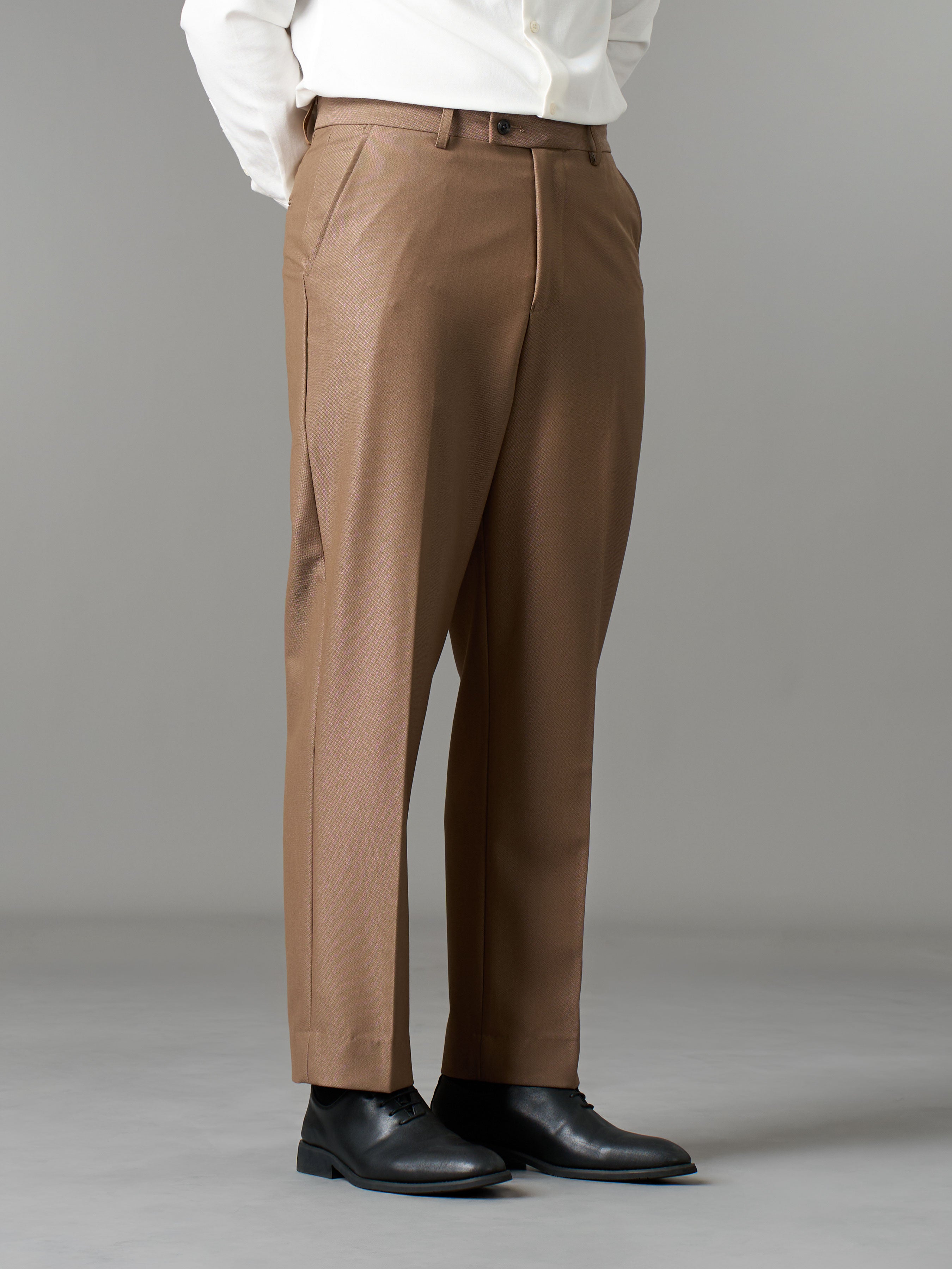 Trousers With Belt Loop - Golden Khaki (Regular Fit)