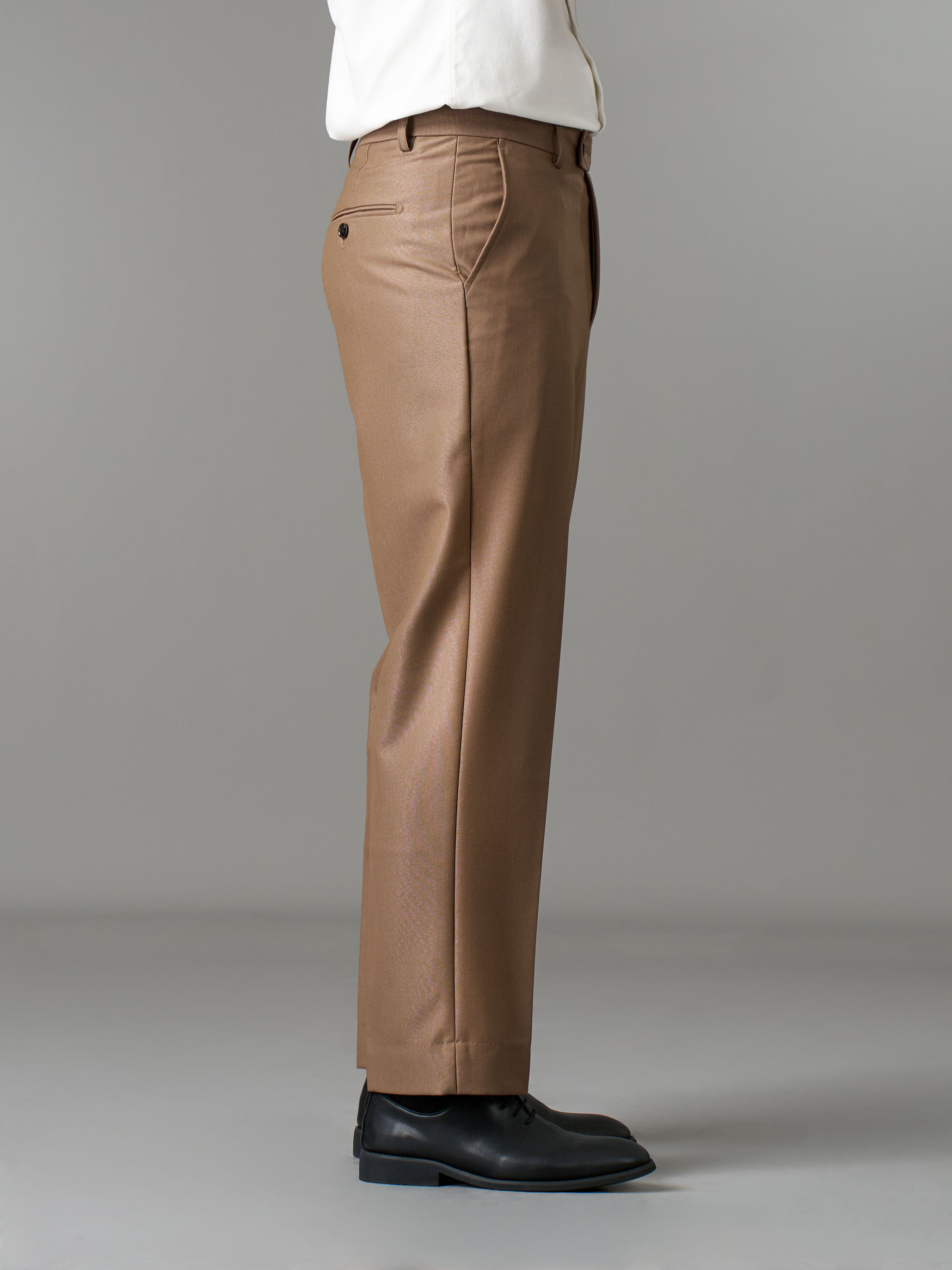 Trousers With Belt Loop - Golden Khaki (Regular Fit)