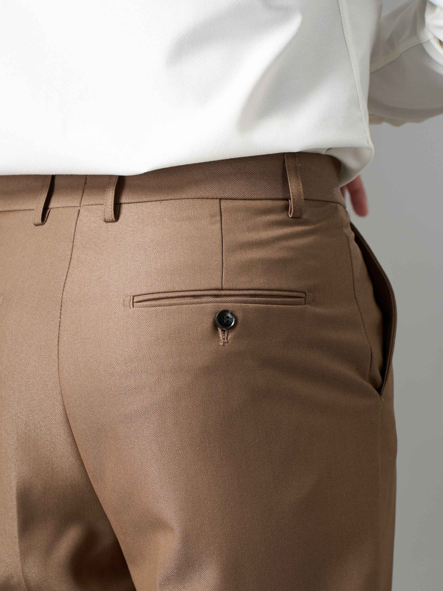Trousers With Belt Loop - Golden Khaki (Regular Fit)