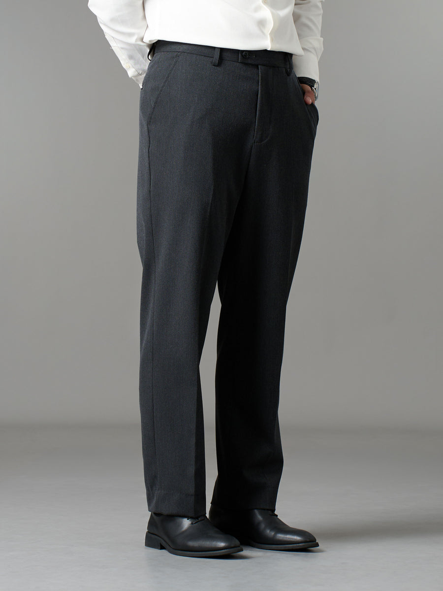 Trousers With Belt Loop - Charcoal Grey (Regular Fit)