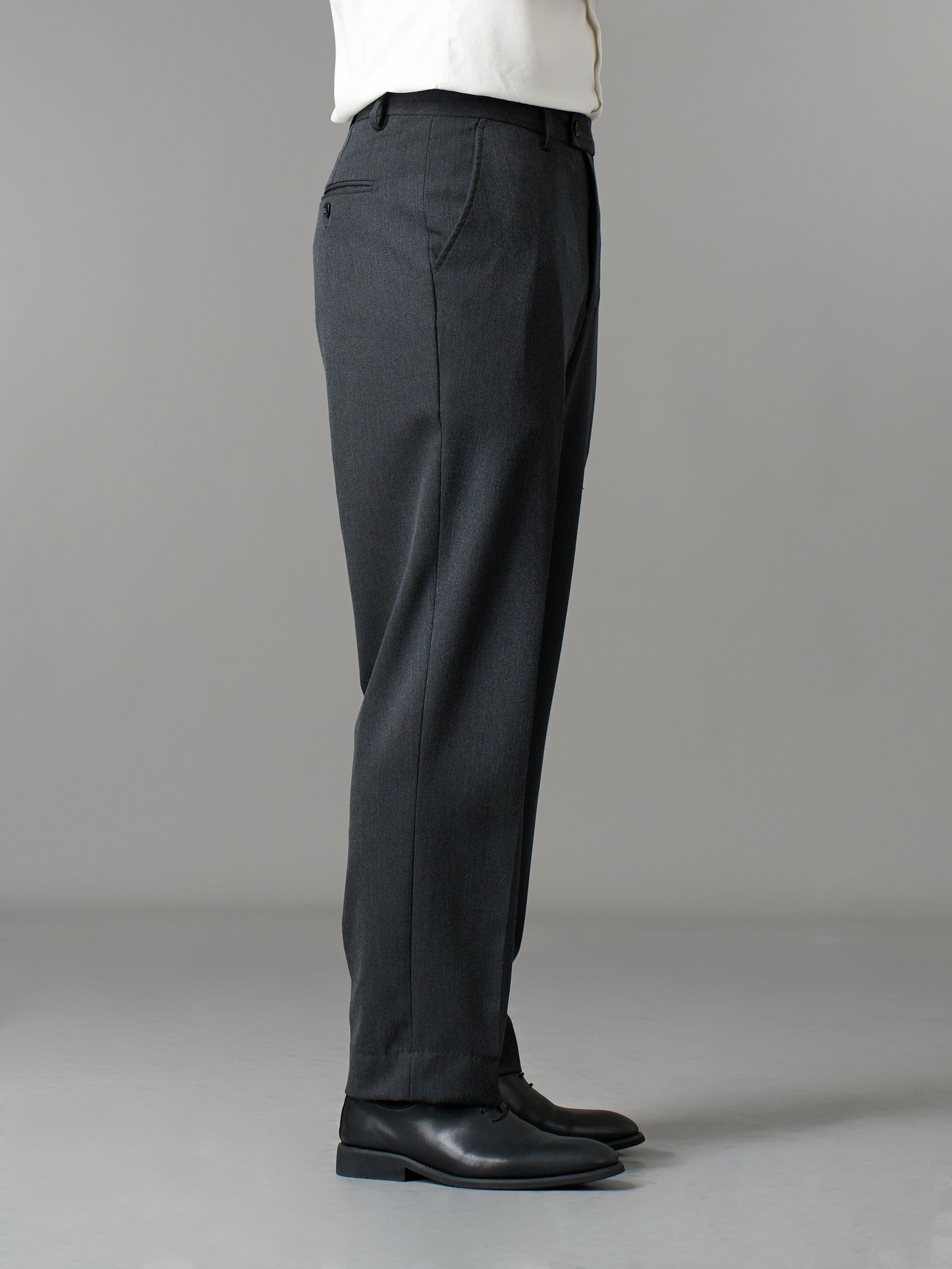 Trousers With Belt Loop - Charcoal Grey (Regular Fit)
