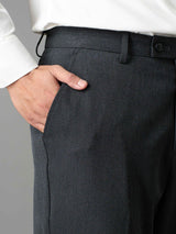 Trousers With Belt Loop - Charcoal Grey (Regular Fit)