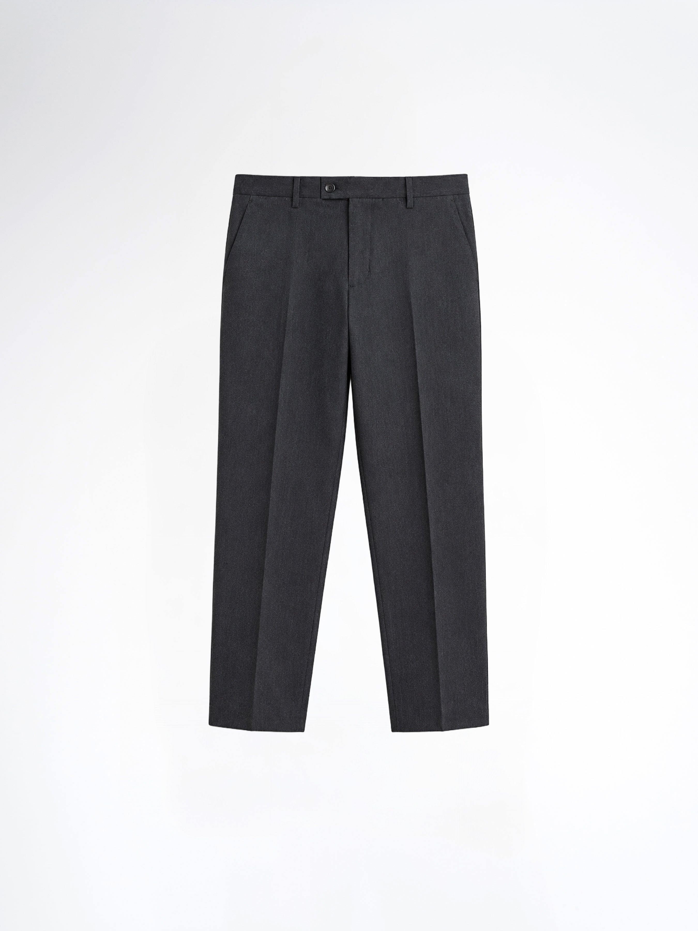 Trousers With Belt Loop - Charcoal Grey (Regular Fit)