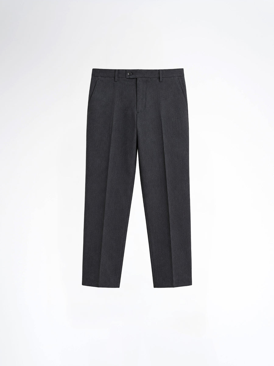 Trousers With Belt Loop - Charcoal Grey (Regular Fit)