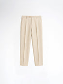 Trousers With Belt Loop - Ivory Beige (Regular Fit)