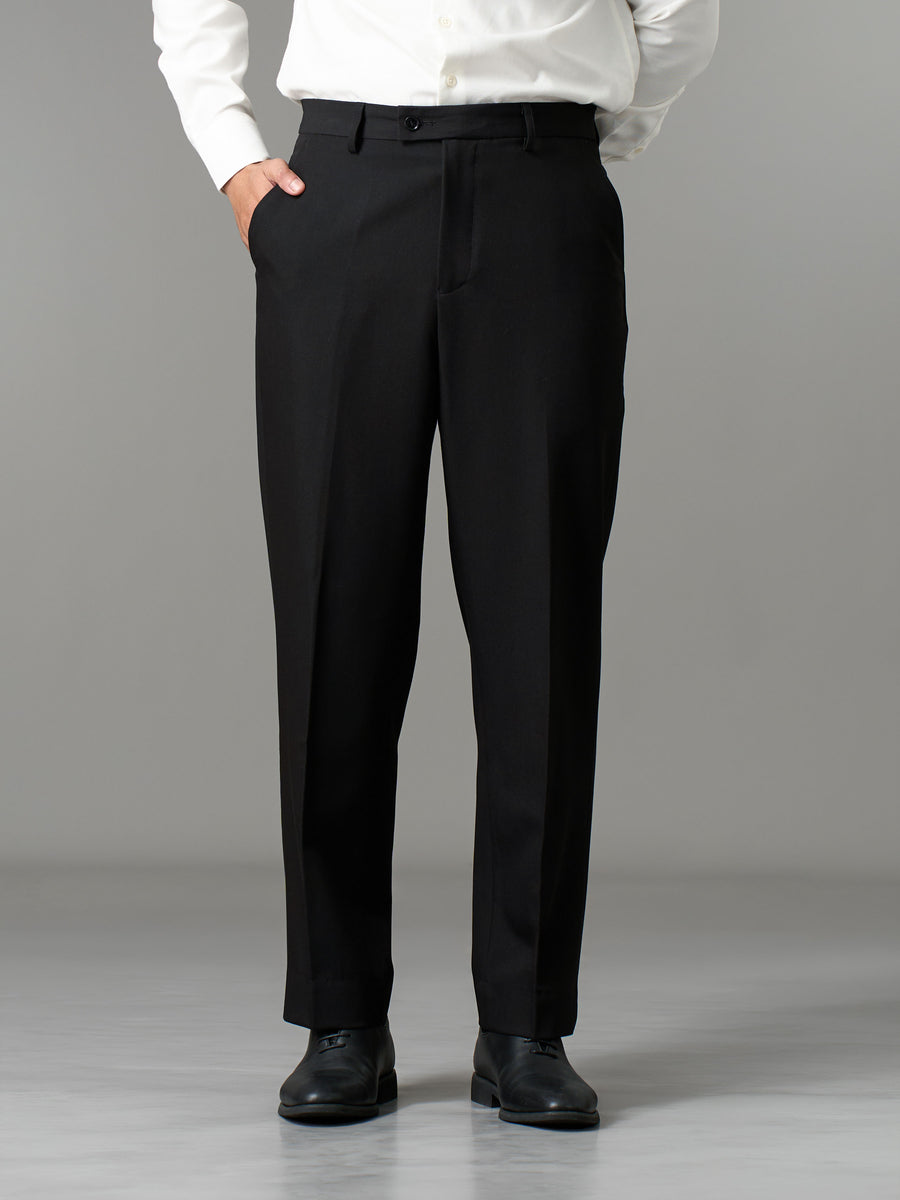 Trousers With Belt Loop - Midnight Black (Regular Fit)