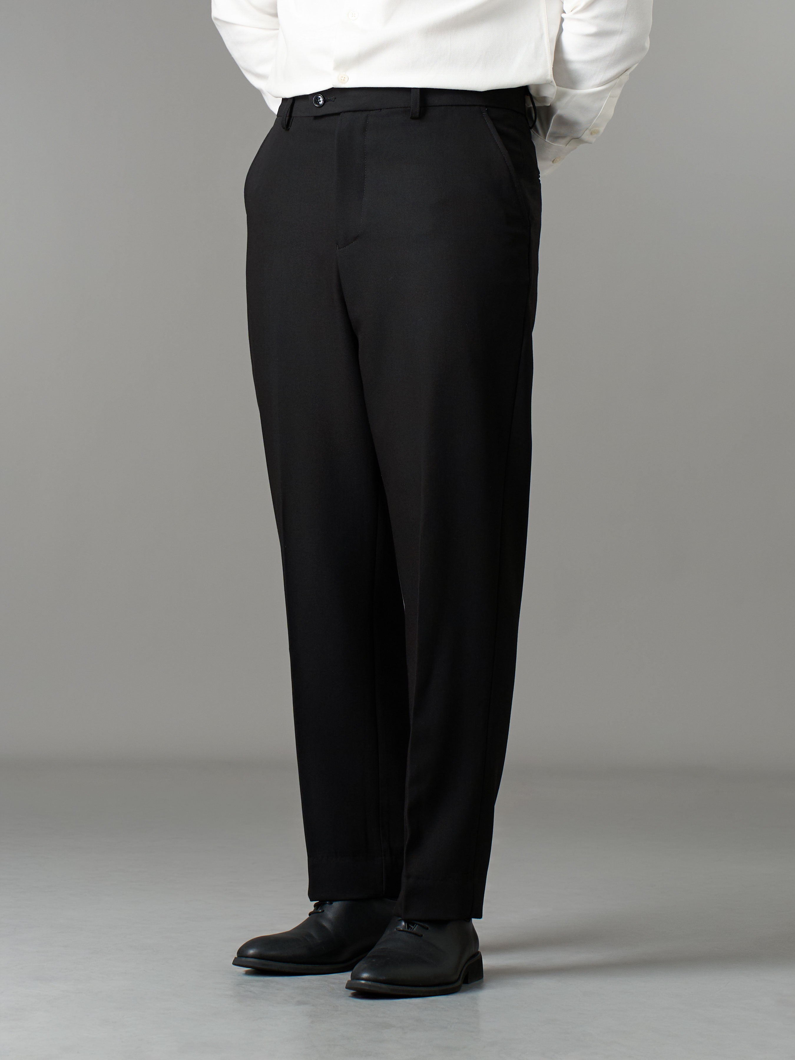 Trousers With Belt Loop - Midnight Black (Regular Fit)