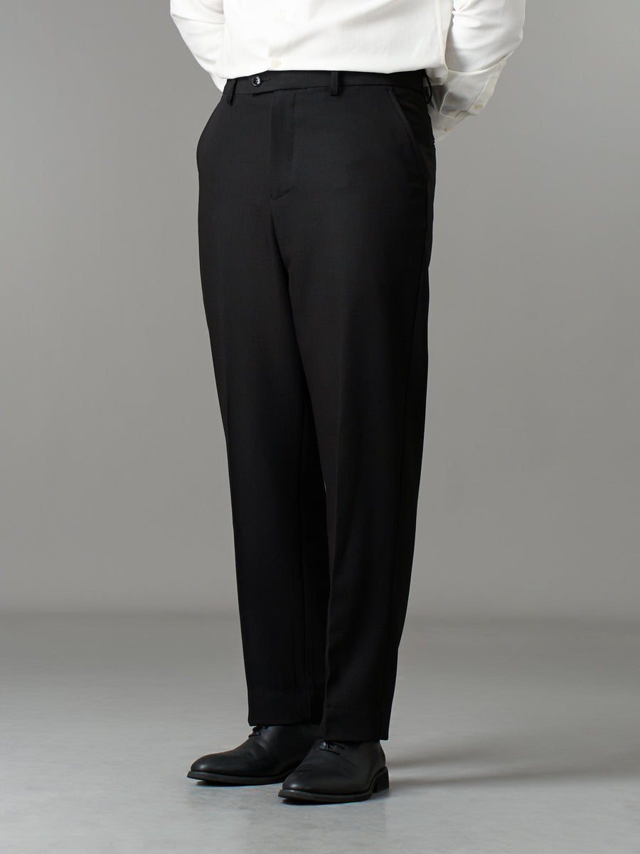 Trousers With Belt Loop - Midnight Black (Regular Fit)