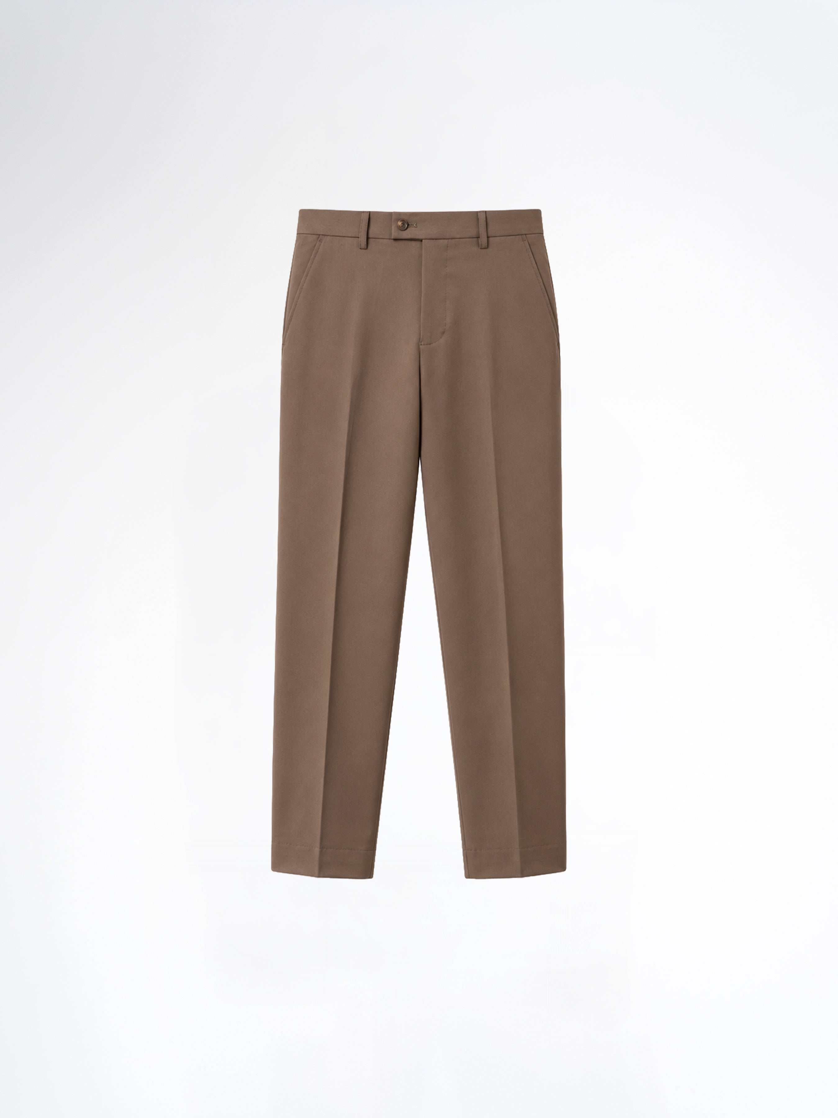 Trousers With Belt Loop - Mocha Brown (Regular Fit)