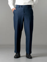 Trousers With Belt Loop - Oxford Blue (Regular Fit)