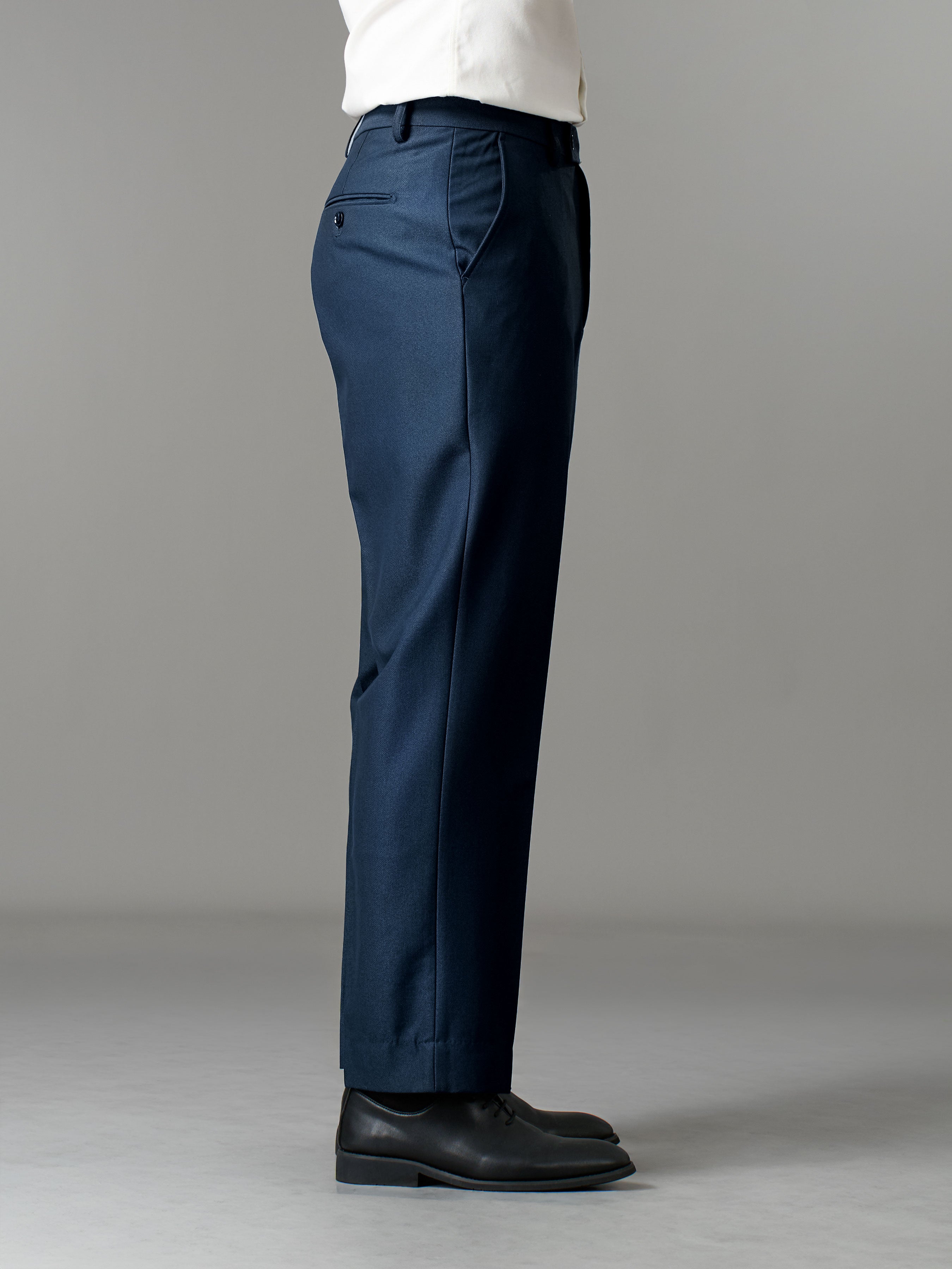 Trousers With Belt Loop - Oxford Blue (Regular Fit)