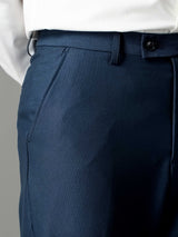 Trousers With Belt Loop - Oxford Blue (Regular Fit)