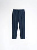 Trousers With Belt Loop - Oxford Blue (Regular Fit)