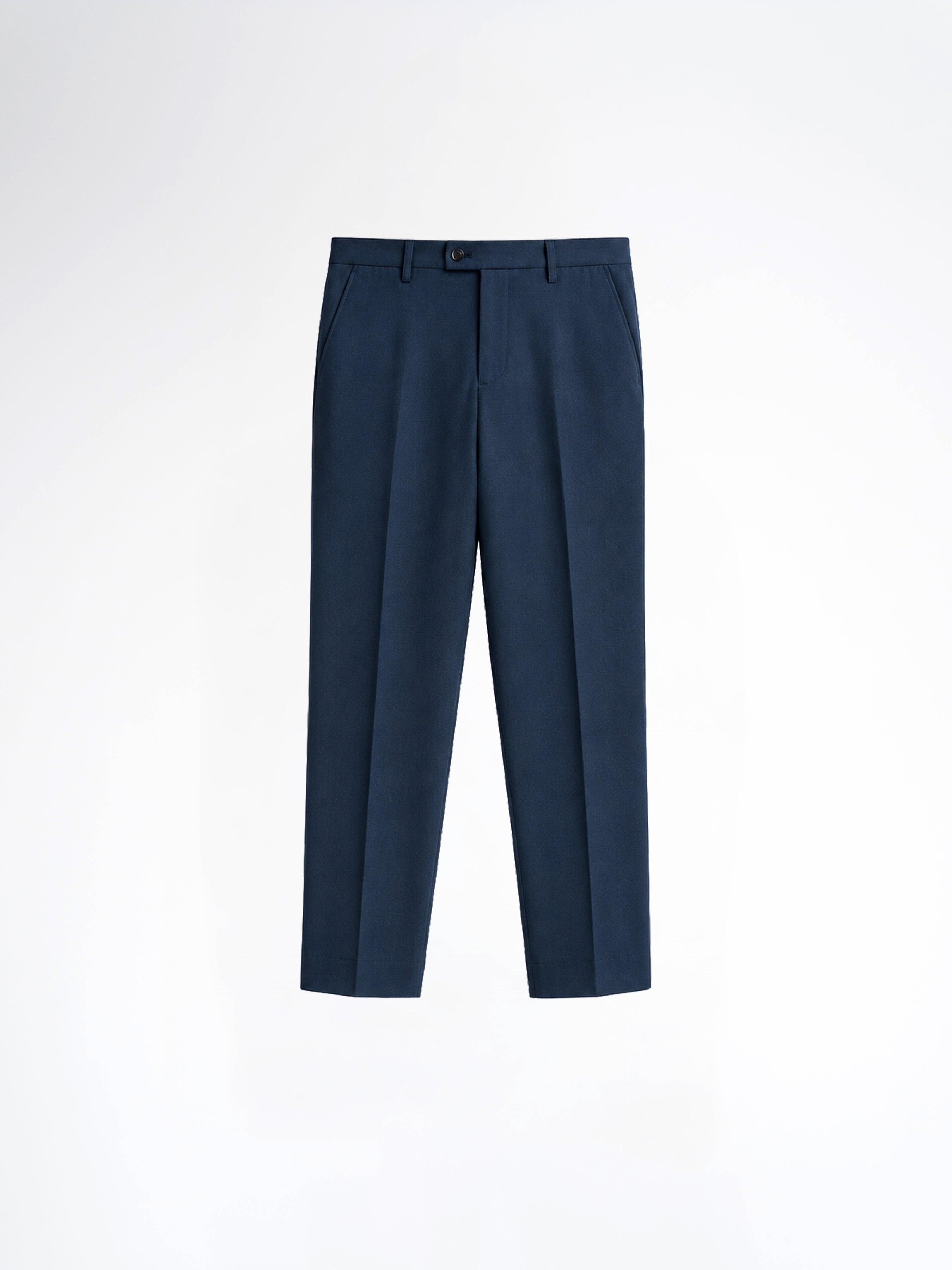 Trousers With Belt Loop - Oxford Blue (Regular Fit)