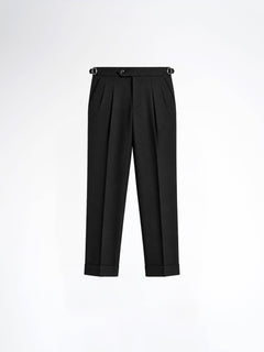 Trousers With Side Adjuster - Classic Black (Regular Fit)