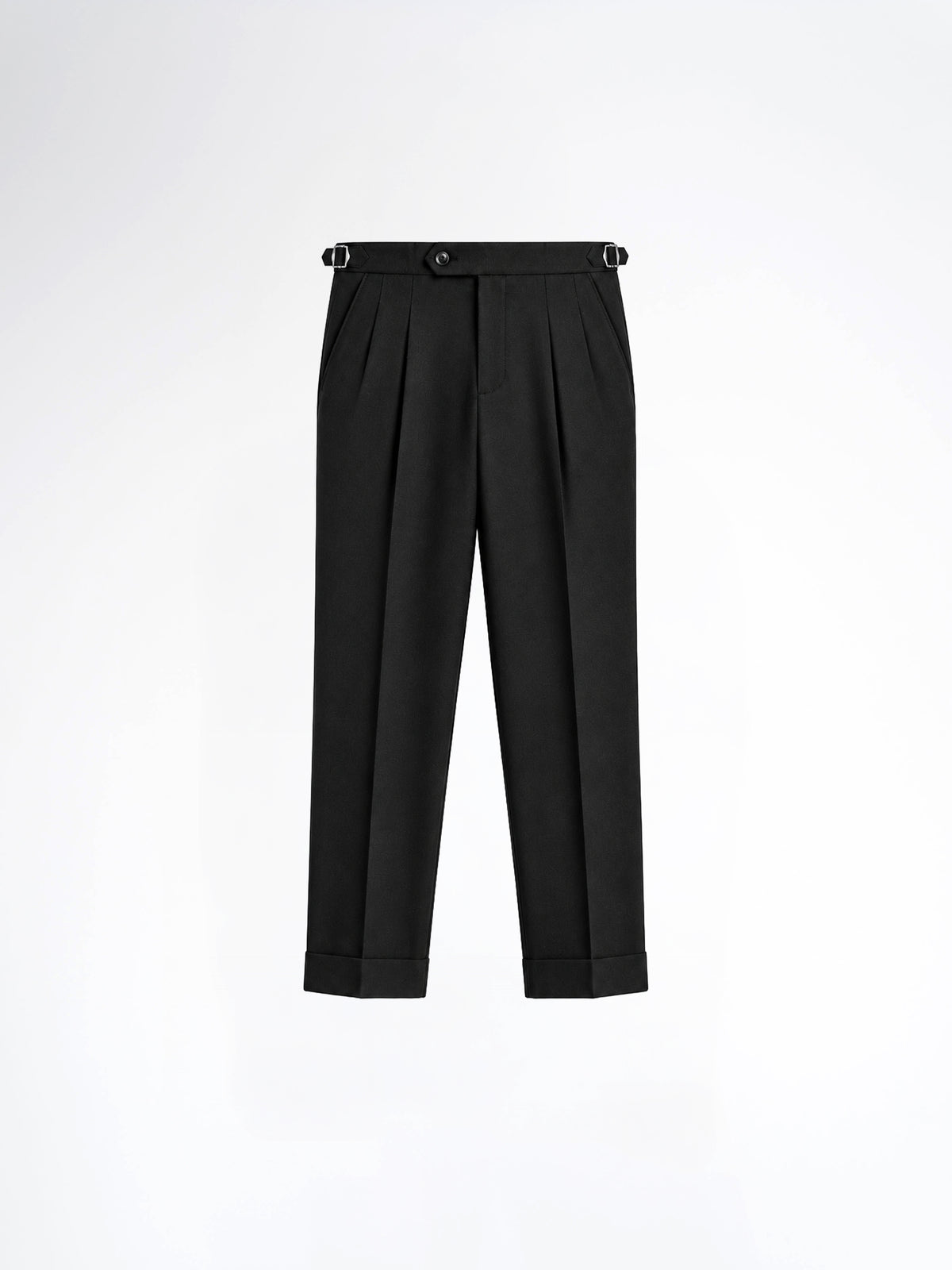 Trousers With Side Adjuster - Classic Black (Regular Fit)