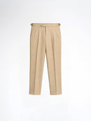 Trousers With Side Adjuster - Sand Beige (Regular Fit)