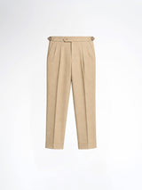 Trousers With Side Adjuster - Sand Beige (Regular Fit)