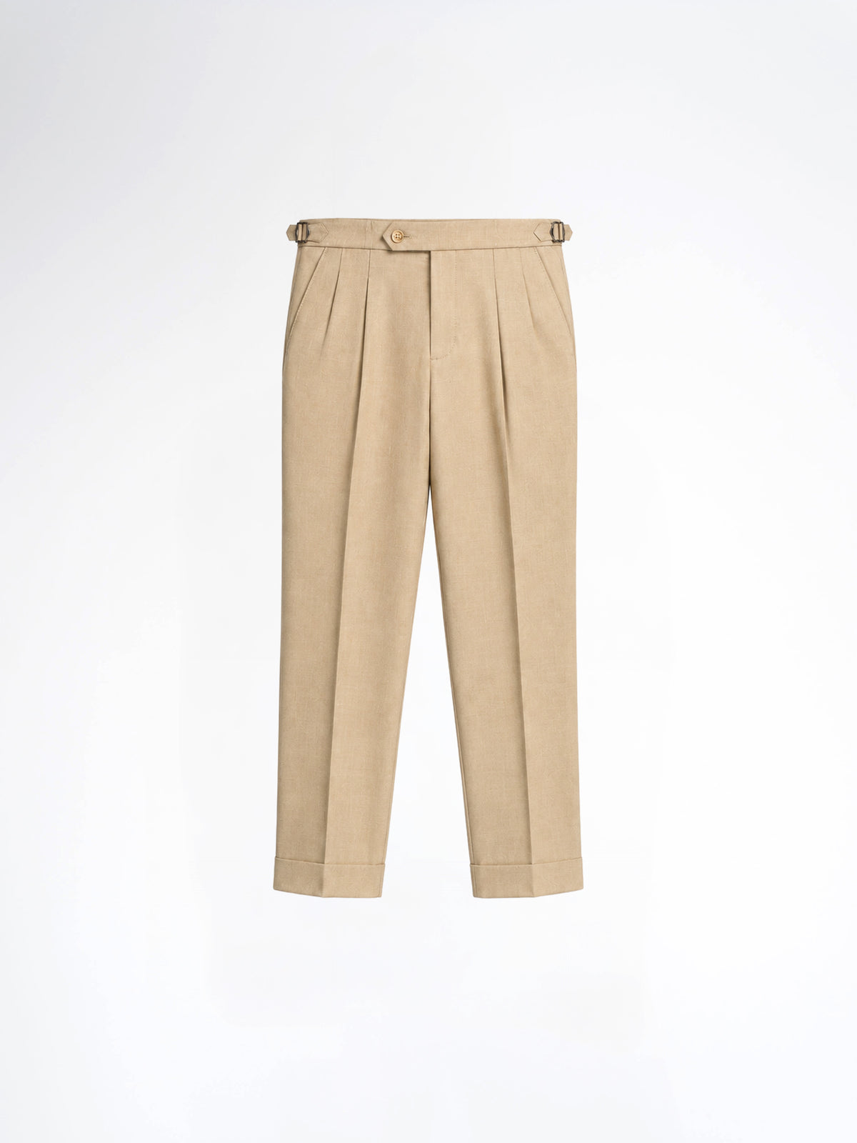 Trousers With Side Adjuster - Sand Beige (Regular Fit)