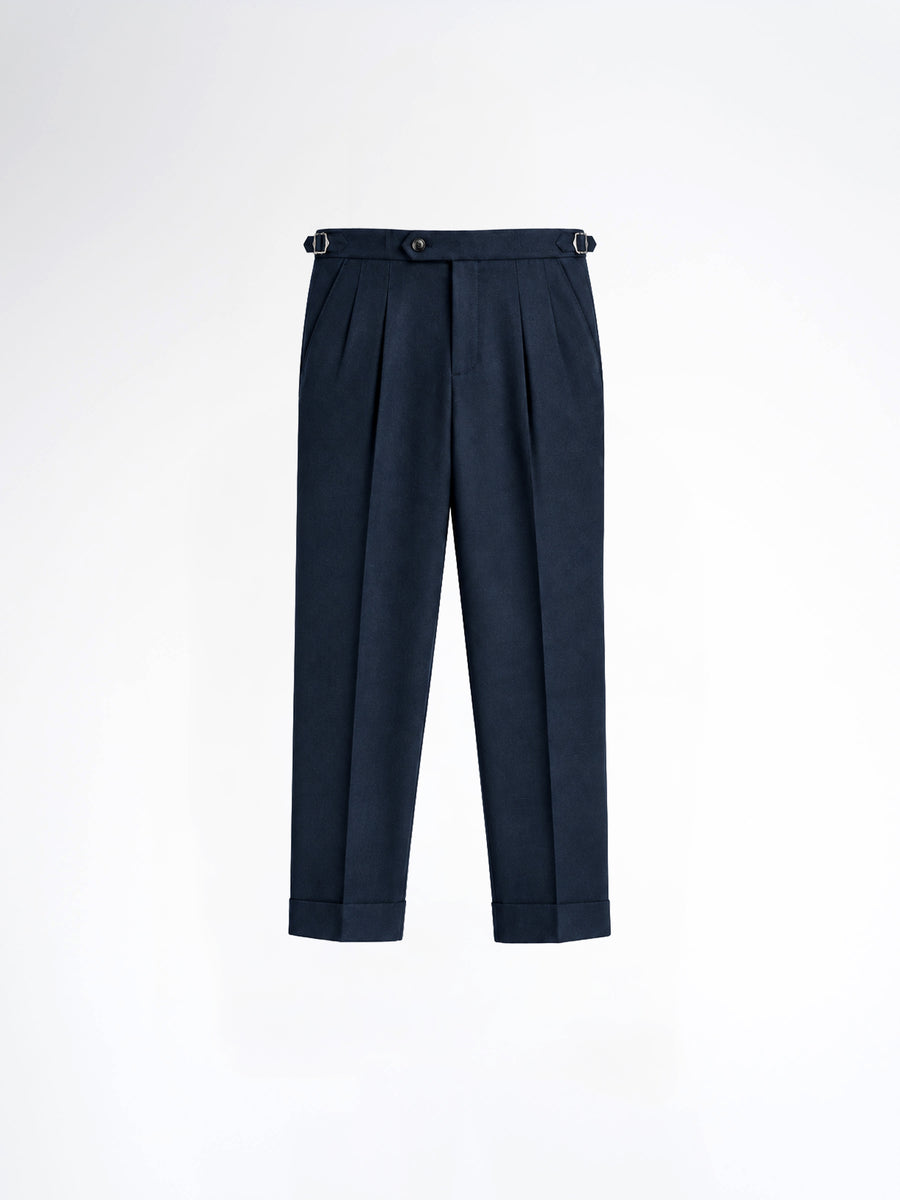 Trousers With Side Adjuster - Shadow Blue (Regular Fit)