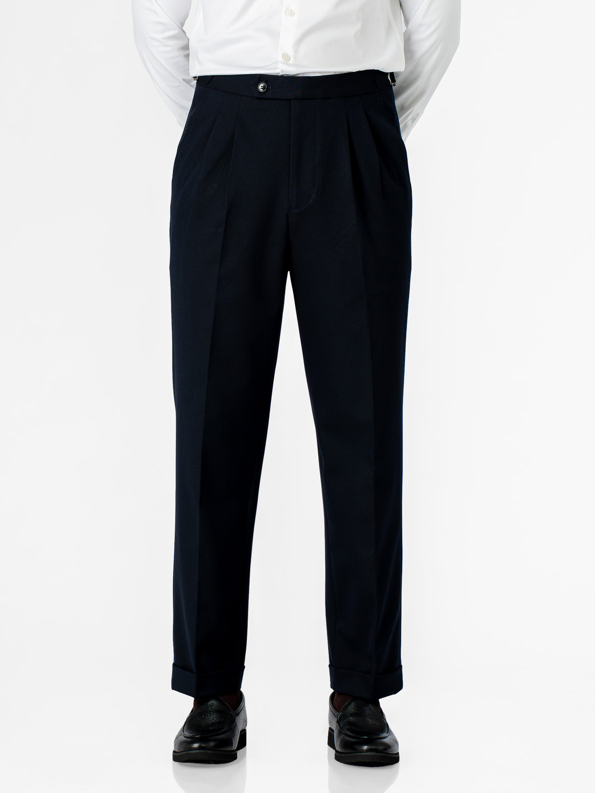 Trousers With Side Adjuster - Shadow Blue (Regular Fit)