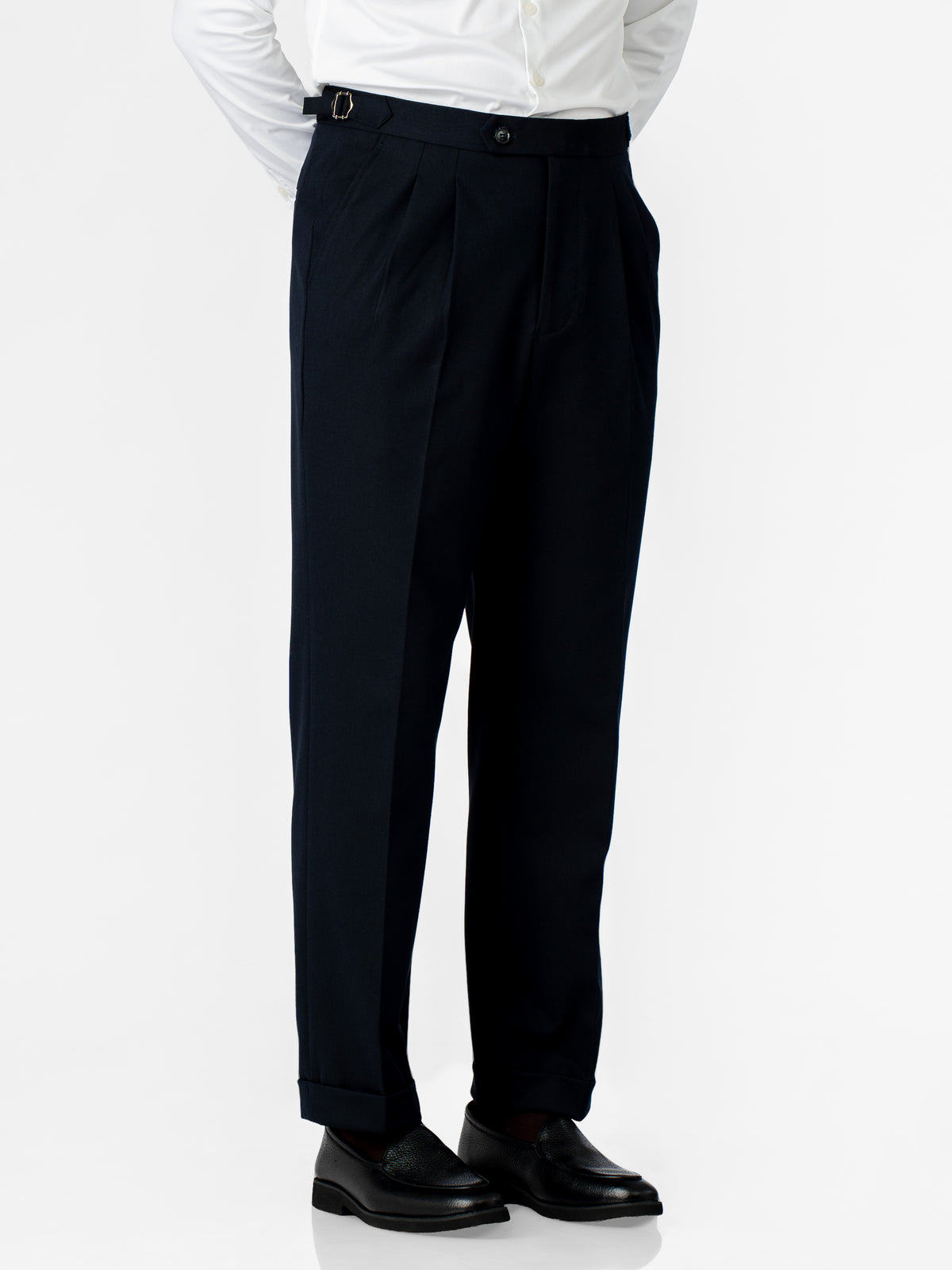 Trousers With Side Adjuster - Shadow Blue (Regular Fit)