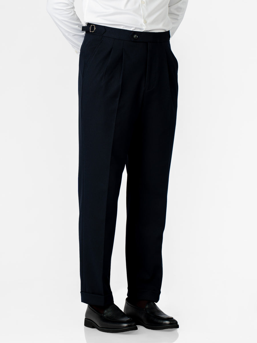 Trousers With Side Adjuster - Shadow Blue (Regular Fit)