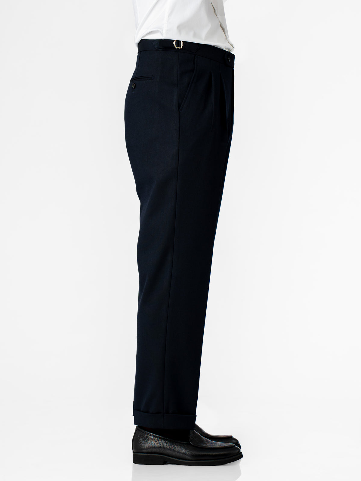 Trousers With Side Adjuster - Shadow Blue (Regular Fit)