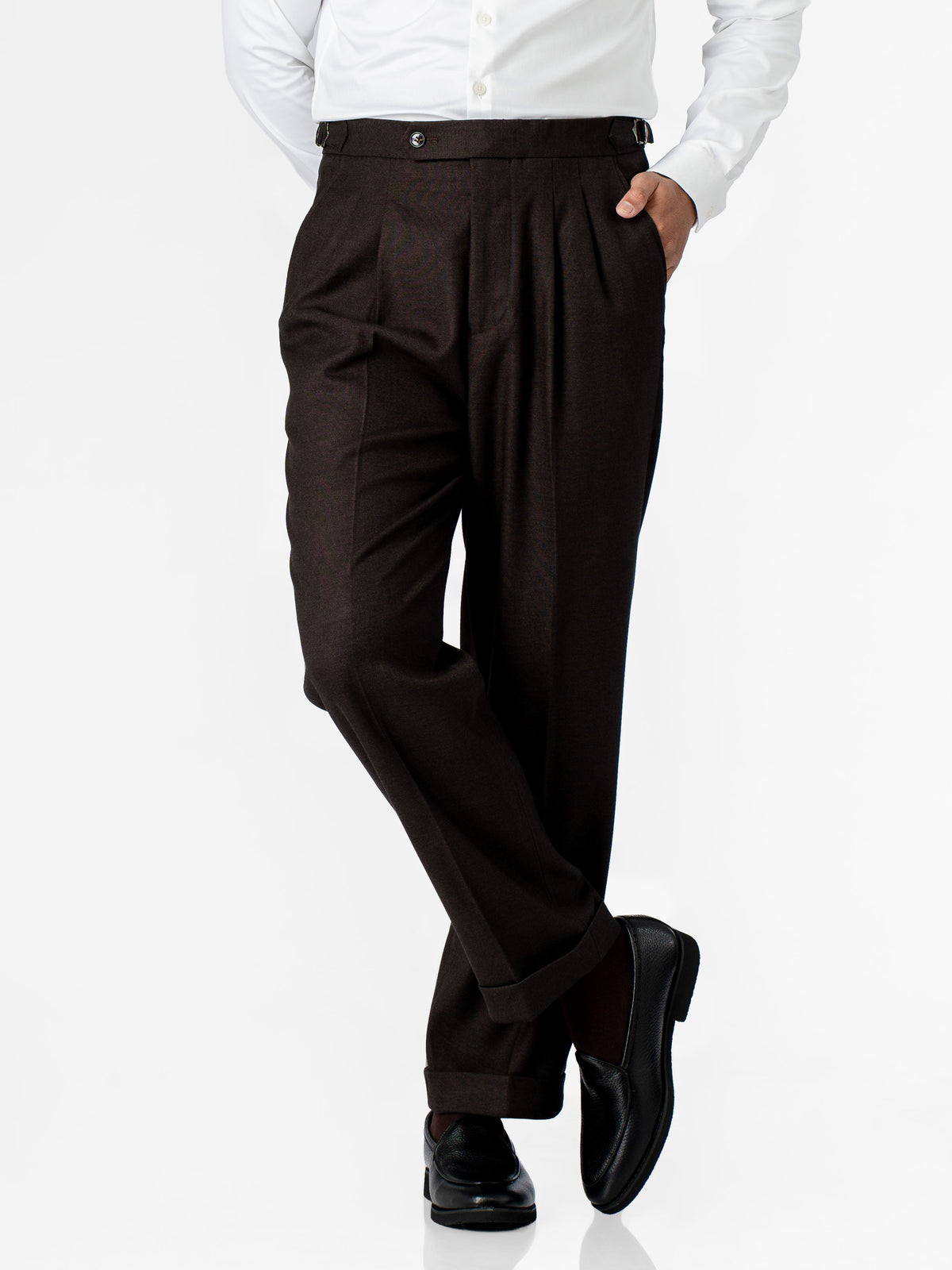 Trousers With Side Adjuster - Smoky Grey (Regular Fit)