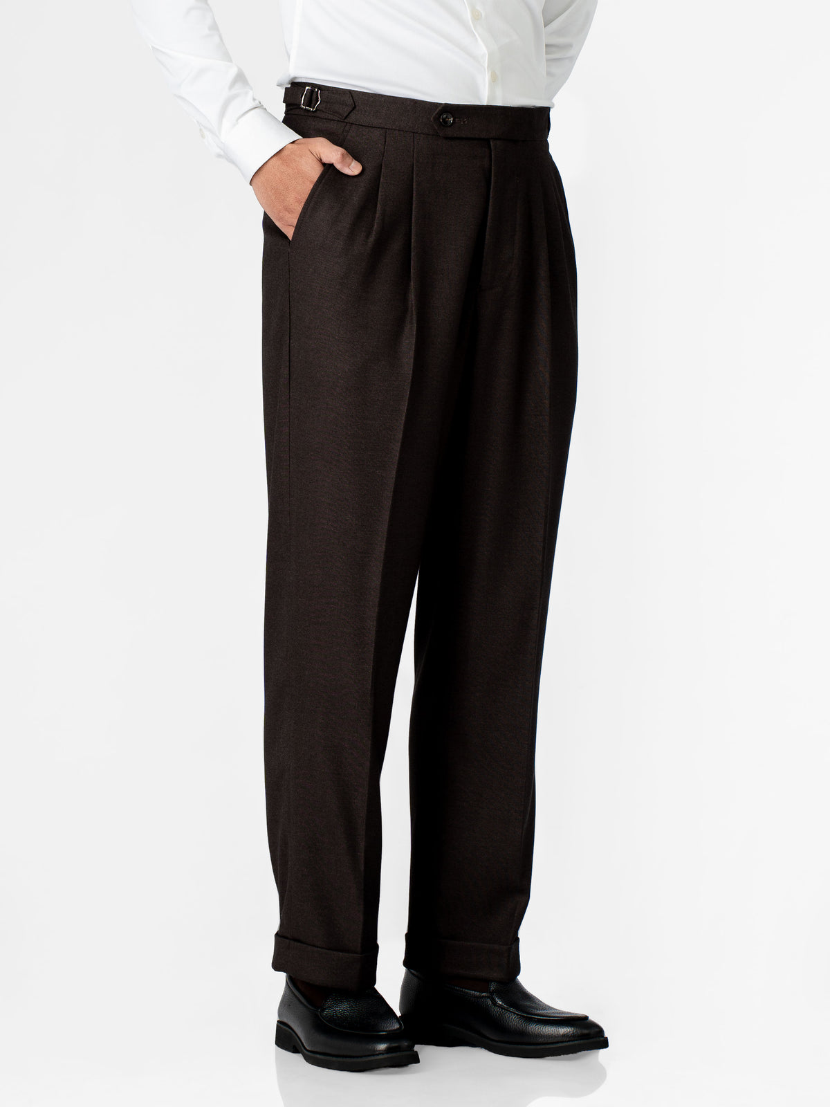 Trousers With Side Adjuster - Smoky Grey (Regular Fit)