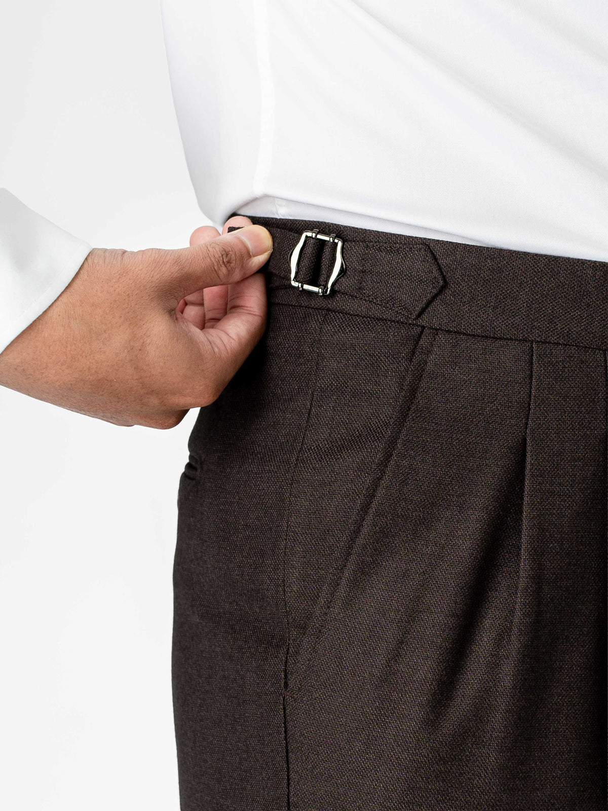 Trousers With Side Adjuster - Smoky Grey (Regular Fit)