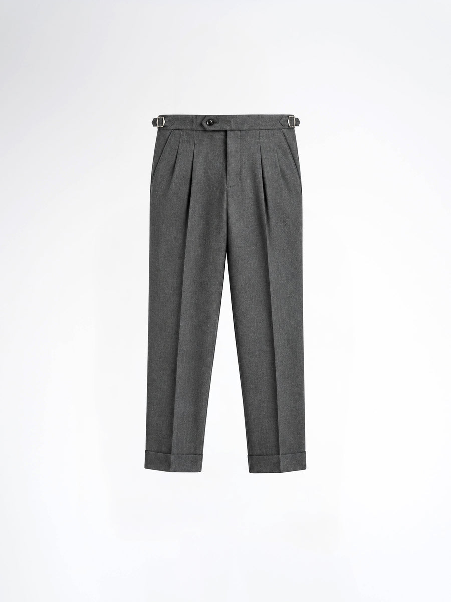 Trousers With Side Adjuster - Steel Grey (Regular Fit)