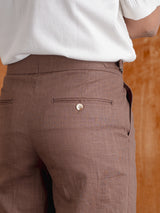 TrousersWithSideAdjustersLinenCoffeePlain_Wide-Fit_06 - Zeve