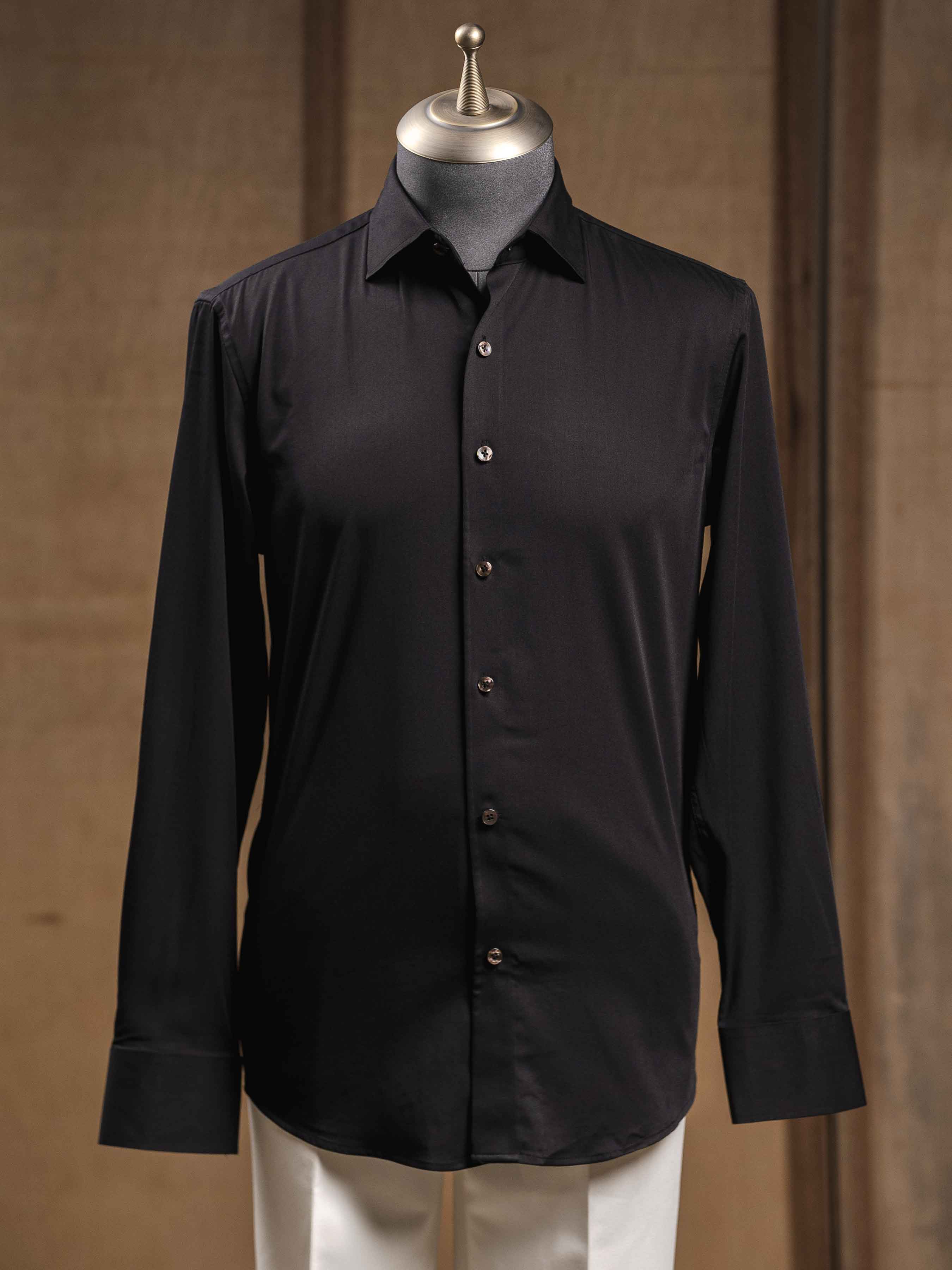 Capri Formal Shirt - Black Windsor Collar