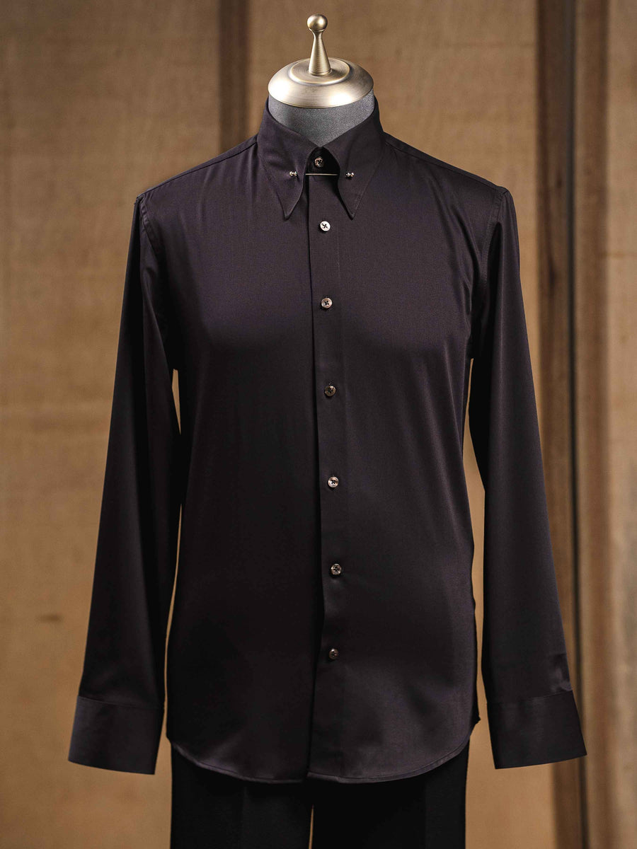 TuckOutFormalShirtBlackPinnedCollar_baa3b3ce-4bd0-483c-8e2b-5e4eed8e34e5 - Zeve