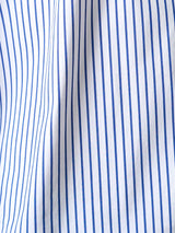 Two-Toned Shirt - White Blue Stripe (Button Down Collar)