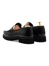 Valen Penny Loafer - Solid Black Leather (Eva Combat)