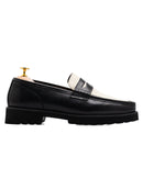Valen Penny Loafer - Solid Black Leather (Eva Combat)