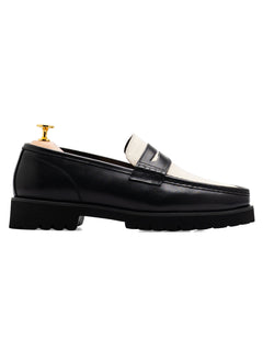 Valen Penny Loafer - Solid Black Leather (Eva Combat)