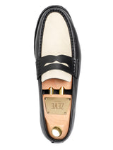 Valen Penny Loafer - Solid Black Leather (Eva Combat)