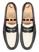 Valen Penny Loafer - Solid Black Leather (Eva Combat)