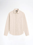 Vance Linen Shirt - Sand Windsor Collar