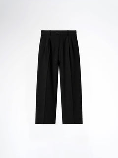 Varello Trousers With Belt Loop - Black (Wide Fit)