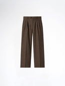 Varello Trousers With Belt Loop - Brown (Wide Fit)