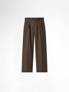 Varello Trousers With Belt Loop - Brown (Wide Fit)