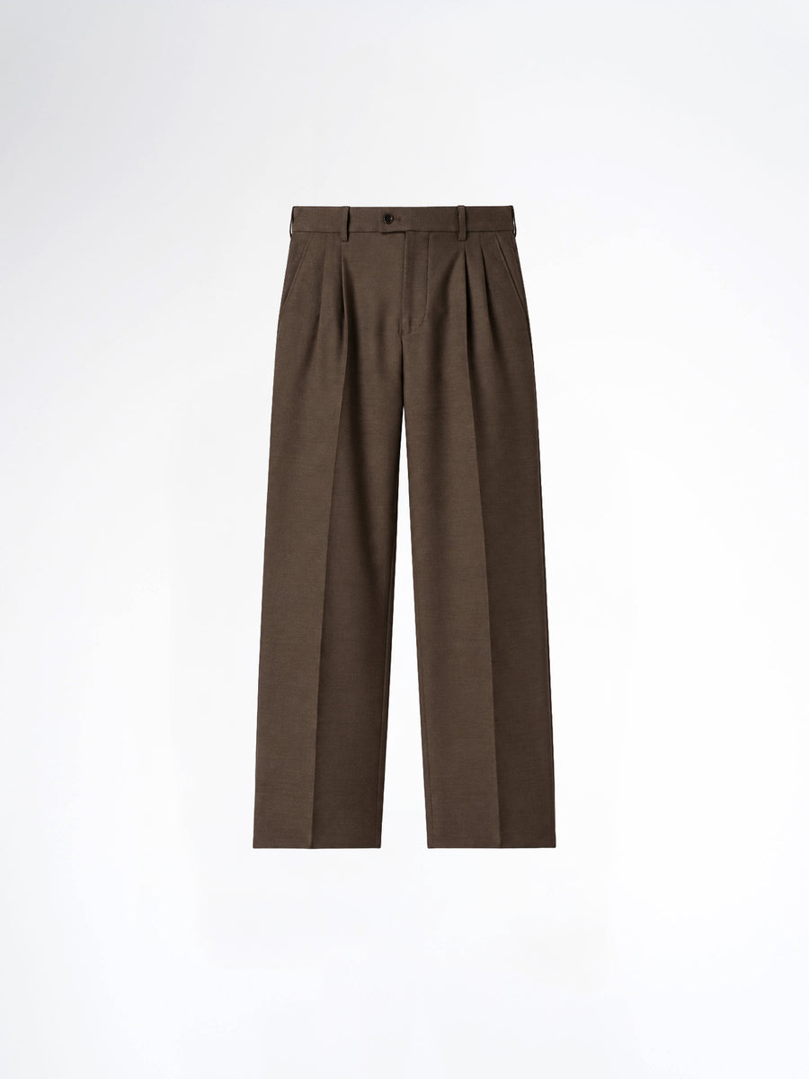 Varello Trousers With Belt Loop - Brown (Wide Fit)